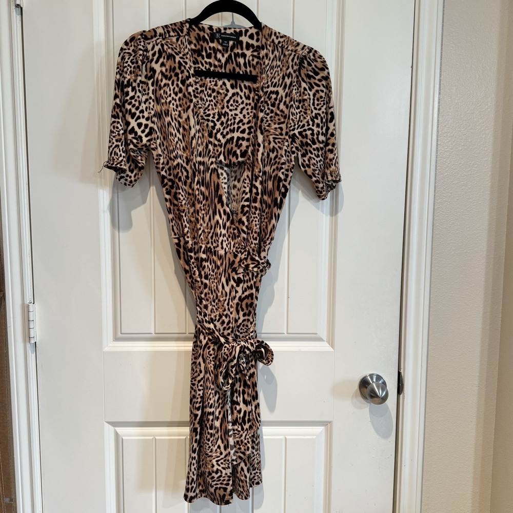 INC International Concepts Dress Animal Print Wrap Women's Size PM
